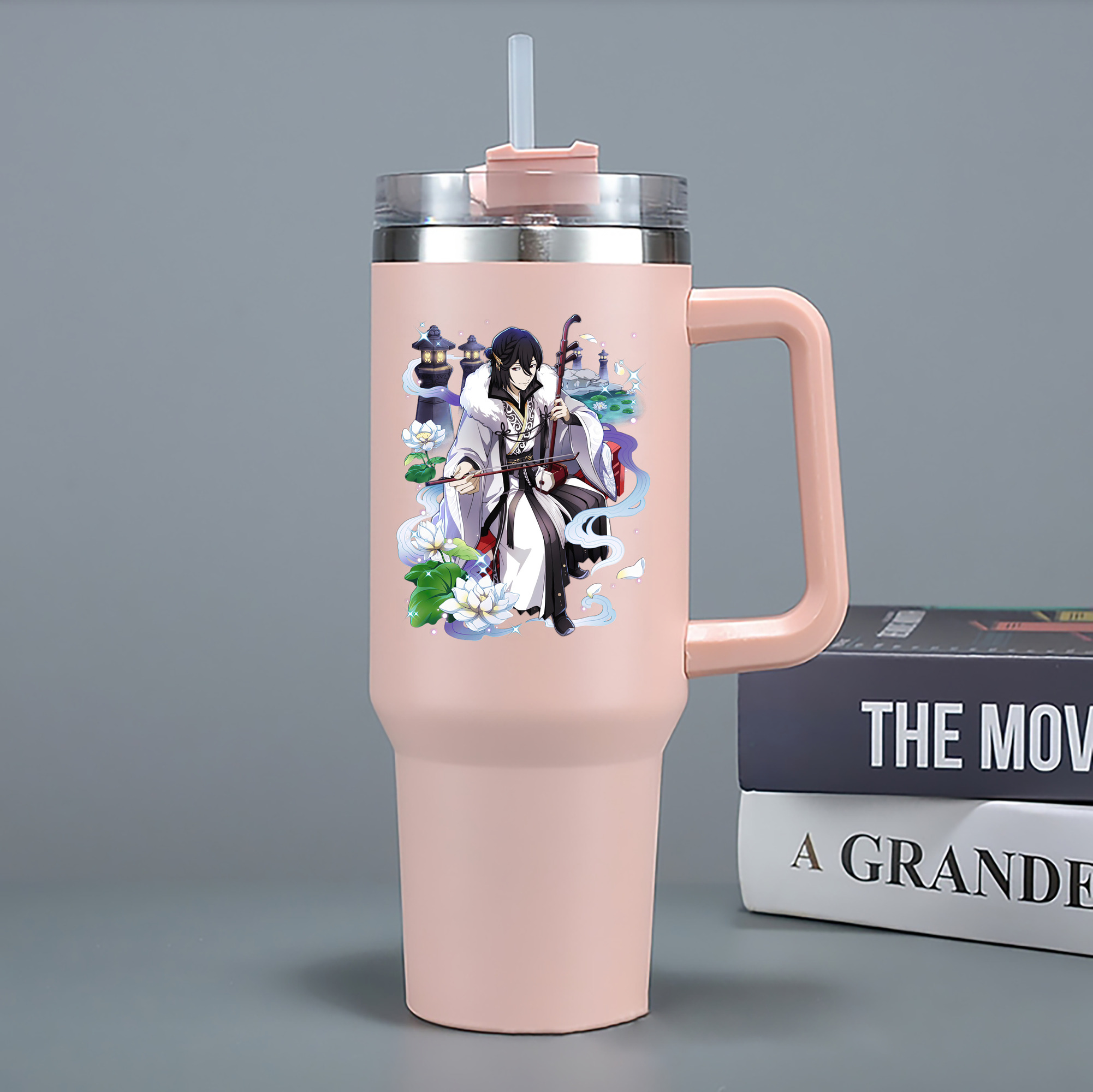 （画像用） 文豪ストレイドッグス Bungo Stray Dogs 1200mL車用タンブラー - クリスタルステッカー（プラスチックストロー付き）